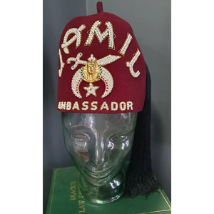 Sombrero Fez Masonic de Lana Marrón Vintage 2026 con Borlas, de Alta Calidad, Personalizado para Francmasones, el Más Vendido, Ideal para Deportes al Aire Libre y Playa - Product Image 1