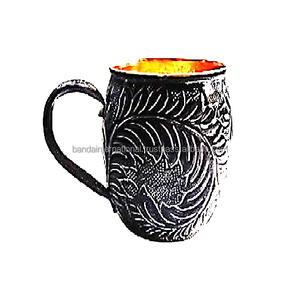 Taza de Cobre Puro Martillada con Diseño de Diamante, con Asa y Acabado Pulido, para Beber y Uso en la Cocina, Taza de Cobre a Prueba de Fugas - Product Image 5