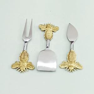 Rebanador de queso con mango plateado de acero inoxidable de la mejor calidad, cuchillo para mantequilla, esparcidor y rebanador de queso de acero inoxidable - Product Image 6