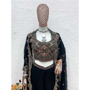 Conjunto de fiesta de diseñador para mujer Choli-Plazzo y hermoso conjunto de Koti - Product Image 2