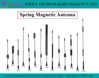 ETEILY Fabriqué en Inde Antenne magnétique à ressort à polarisation verticale 433 MHz 8 dBi Câble RG174 (L-3Mtr) + pour connecteur mâle 140 mm