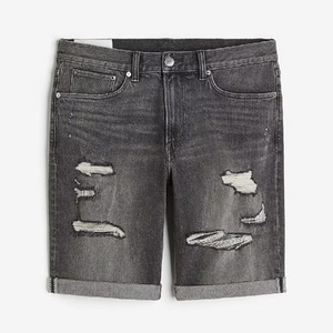 Pantalones Cortos de Mezclilla Tejidos Azules OEM para Hombre, Estilo Casual de Verano, Pierna Ancha, Desgastados, Fabricantes Personalizados, Proveedores Mayoristas de Pakistán, Exportación - Product Image 2