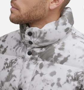 Chaqueta de Invierno Personalizada al por Mayor, Impermeable, Transpirable, de Secado Rápido, con Cuello Alto, Cierre de Cremallera, Tejido de Nailon/Algodón, para Hombre - Product Image 4