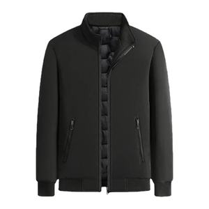 Chaqueta de invierno acolchada de algodón informal para hombre, abrigos gruesos y cálidos de otoño con decoración de piel, prendas de vestir nuevas de Color sólido - Product Image 2