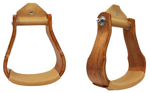 Étriers de cheval en bois faits main de haute qualité Tough Tack, inclinés et décalqués, couleur et logo personnalisés, conception OEM - Product Image 5