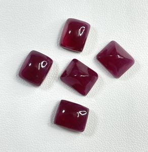 Cabujón de Rubí Natural de Alta Calidad, Color Rojo Rosado, 9x11mm, Octagonal, Tratado con Calor, Gema Suelta para Joyería - Product Image 3