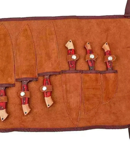 Ensemble de couteaux de chef en acier Damas sur mesure, manche en bois de rose pleine longueur, couteau de cuisine professionnel, fournisseur de marque privée - Product Image 3