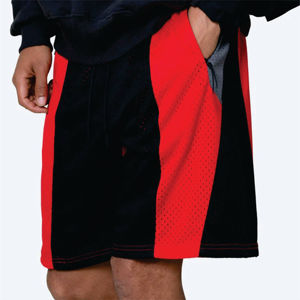 <b>Men</b>’s High Quality Black <b>Red</b> Athletic Basketball <b>Shorts</b> Quick Dry Breathable Mesh Fabric Drawstring Waist Sports Training <b>Shorts</b> - Product Image 3