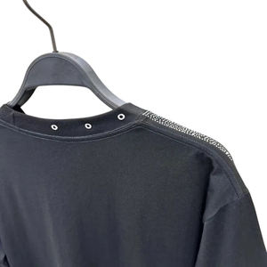 Nouveau T-shirt de luxe pour homme, orné de strass effet soleil, noir, brillant, à manches courtes, style streetwear, idéal pour les soirées - Product Image 3
