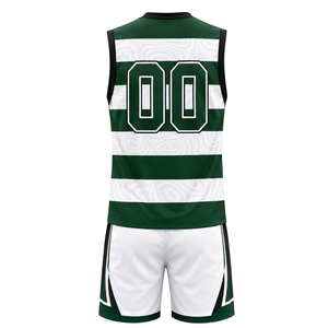 Ensemble Maillot et Short de Volleyball Vert et Blanc Sans Manches Sublimé – Tenue Personnalisée pour Équipe – Vêtements de Performance pour Tournoi - Product Image 3