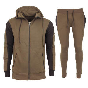 Ensemble de survêtement unisexe à capuche en molleton tricoté, de haute qualité, avec effet délavé à l'acide, imprimé ou uni, personnalisable pour broderie - Product Image 1