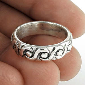 Wholesale Vintage Style Bohemian <b>Ring</b> Available In 925 Sterling <b>Silver</b> Classical Pattern Retro <b>Ring</b> Perfect For Men And Wome - Product Image 3