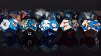 Dés de jeu de rôle polyédriques en métal massif sculpté Dragon DND, 7 pièces, disponibles en bleu, rouge, vert, noir Dragon pour Dungeons & Dragons