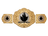 Ceinture de champion du monde en laiton avec sangles en cuir véritable, équipement d'arts martiaux Ronpex de haute qualité et étanche
