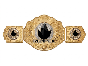 Ceinture de champion du monde en laiton avec sangles en cuir véritable, équipement d'arts martiaux Ronpex de haute qualité et étanche - Product Image 5