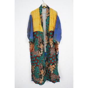 Bata Kimono de Seda para Mujer, Vestido de Noche Estilo Sari Indio, Túnica Única Vintage, Ropa de Dormir Transpirable con Estampado Floral para Verano y Primavera - Product Image 6