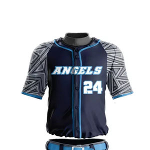 Uniformes de Béisbol Personalizados al por Mayor, Transpirables, Tallas Grandes, Manga Corta, Jersey y Pantalones Sublimados de Poliéster, Venta al por Mayor de Fábrica - Product Image 2