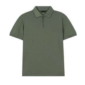 Camiseta Polo Unisex Personalizada al por Mayor, Nuevo Diseño, Cuello con Media Cremallera, 220 g/m², Color Sólido, Antiarrugas, Ropa Casual para Hombre y Mujer - Product Image 2