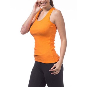 Orange Color Tank <b>Tops</b> For Women's Clothing Workout Shirts Sleeveless High Quality Crewneck Singlet Women Tank <b>Tops</b> - Product Image 3