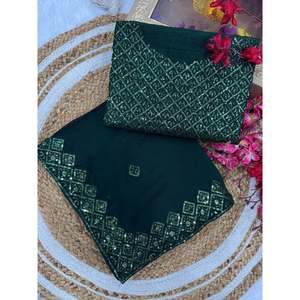 Femme Belle Séquence Broderie Travail Fête Porter Saree - Product Image 4