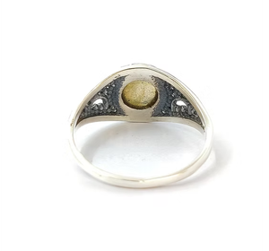 Natural <b>Labradorite</b> Gemstone 925 Silver Luxury Oval <b>Ring</b> for Unisex Everyday Wear & Wedding Fine Jewelry Wholesale - Product Image 3