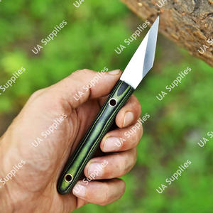 Couteau de poche utilitaire professionnel à lame fixe en acier inoxydable 12C27, manche G10 Micarta, tranchant comme un rasoir, pour le camping et l'EDC, avec étui - Product Image 3