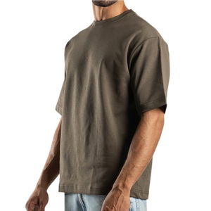 Custom Blank <b>Boxy</b> Fit Oversized Men's Cotton <b>T</b>-<b>Shirts</b> Custom Logo Solid Color Streetwear Style Men <b>Boxy</b> Fit <b>T</b> <b>Shirt</b> - Product Image 3