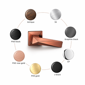 Luxury Brass Door <b>Handle</b> Set Geometric Lever Design Interior Door| Hardware Matte Gold <b>Copper</b> Finish Premium Designer <b>Handles</b> - Product Image 5