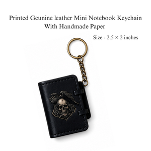 Book of Shadows Themed Genuine Leather Gift Set Handmade Journal Wallet Pencil <b>Case</b> Bookmark Keychain Gift - Product Image 4