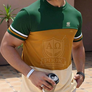 เสื้อยืดผู้ชายผ้าฝ้ายถักคุณภาพดีที่สุด 100% พร้อมโลโก้สั่งทำ ระบายอากาศได้ดี เป็นมิตรกับสิ่งแวดล้อม ราคาดีที่สุดสำหรับขายออนไลน์ - Product Image 2