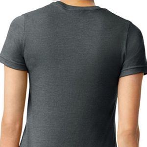 Camiseta CVC para Mujer al por Mayor, Mezcla de Algodón, Manga Corta, Informal, Suave, Transpirable, Cuello Redondo, Ropa Cómoda para Uso Diario - Product Image 4