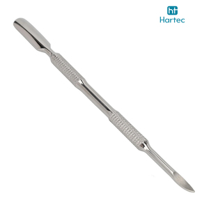 Pousse-cuticules professionnel en acier inoxydable de qualité salon, avec poignée texturée antidérapante et haute performance pour le soin des ongles - Product Image 2