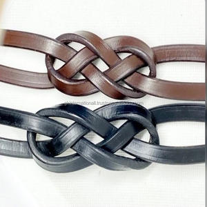 New Arrival Export Quality Brow Bands Hand Braided Leather Black Brown Equestrian Leather Horse Brow Band Horse <b>Bridle</b> Brow Band - Product Image 4