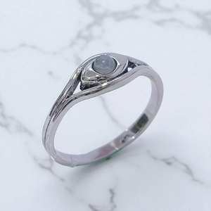 แหวนเงินแท้ 925 ประดับลาบราดอไรต์ธรรมชาติ แหวนทำมือ ราคาขายส่ง เครื่องประดับเงิน - Product Image 3