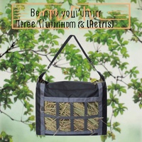 Sac à foin équestre en nylon maillé robuste, confortable et tendance, grande capacité, pour alimentation lente, réglable, avec sangle de transport – Vente en gros
