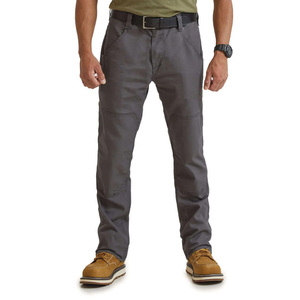 Pantalones de Trabajo Grises para Hombre, Pantalones Utilitarios de Algodón Resistentes a la Abrasión con Bolsillos para Uso Industrial - Product Image 1