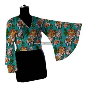 เสื้อคลุมไซส์ฟรี กระโปรง เสื้อท่อนบน ชุดลำลองใส่ในบ้าน เสื้อผูกโบว์แขนสั้น แขนยาว ของขวัญสำหรับเธอ เสื้อคลุมสั้น ไซส์ฟรี แขนทรงกระดิ่ง สไตล์ลำลอง - Product Image 6