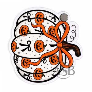 Soporte de Pestañas Acrílico con Diseño de Calabaza de Halloween y Lazo Naranja, para Extensiones de Pestañas, con Impresión de Logotipo Personalizado - Product Image 6
