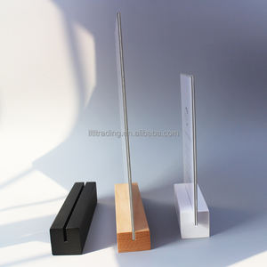 Supporto per insegne <span class=keywords><strong>da</strong></span> <span class=keywords><strong>tavolo</strong></span> <span class=keywords><strong>Plexiglass</strong></span> in acrilico con supporto per Menu a Base in legno singolo popolare supporto per Menu in legno bianco nero - Product Image 6