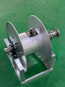 Servicio OEM/ODM: Carrete de manguera de aluminio de alta resistencia TechnoJet HRM25A6001 de 12V con diseño multi-enrollado y acabado natural. - Product Image 1