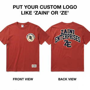 เสื้อยืดผู้ชายเรียบง่าย 240 GSM ผ้าฝ้าย 100% คอมบ์ ซิงเกิ้ลเจอร์ซีย์ สีแดงสนิม พรีเมียม ปักโลโก้ด้วยไหมเชนีลแบบกำหนดเอง ทรงโอเวอร์ไซส์ - Product Image 1