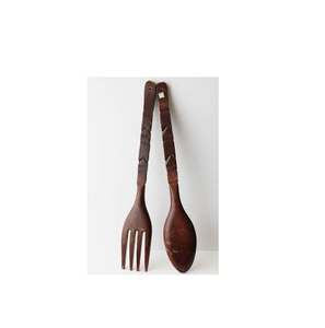 Ensemble de couverts de voyage en bois 3 pièces, cuillère, fourchette et couteau portables pour le camping, les nouilles, le service des aliments, ensembles de couverts - Product Image 3