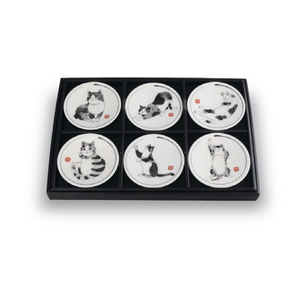 Porcelain Cute Japanese <b>Dinnerware</b> <b>Set</b> <b>for</b> Presents-Small Sauce Dish with Dogs & Cats Design Eco-Friendly Lightweight - Product Image 2
