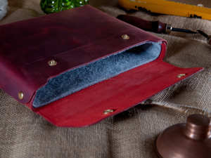 Housse pour ordinateur portable en cuir pleine fleur faite à la main, légère et durable pour le travail, le bureau, les voyages et les GLS-0315 à usage quotidien - Product Image 5