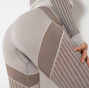 High Waist Full Length Solid Breathable Eco-Friendly Knitted Leggings Compression <b>Tummy</b> <b>Control</b> Sporty Style All Seasons Wear - Product Image 5