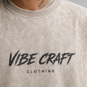 Camiseta Vibe Craft para Hombre, Corte Regular, 100% Algodón, Manga Corta, Cuello Redondo, Logotipo Frontal Sólido, Transpirable, Ecológica, de Secado Rápido, Informal - Product Image 5