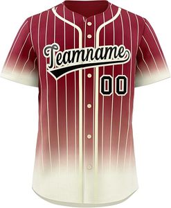Maillot de baseball OEM à manches courtes, vierge, pas cher, vente en gros, impression par sublimation, fabricant de maillots de baseball mondial, 100 % polyester, personnalisé - Product Image 1