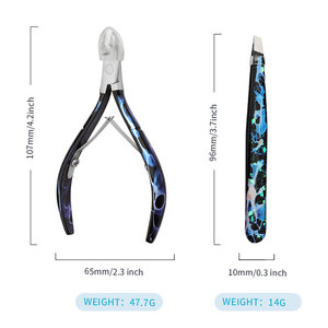 ชุดที่ตัดหนังกำพร้าและแหนบสแตนเลสสตีลทนสนิม ลายหินอ่อนดีไซน์แรงบันดาลใจจากกาแล็กซี่ แข็งแรงทนทาน ไม่เหมือนใคร - Product Image 3