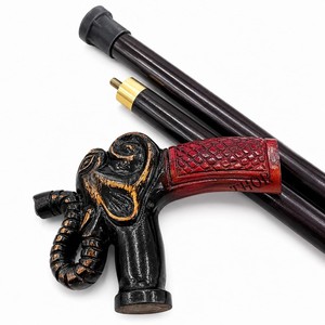 Artisan Hand-Carved Jodhpur Wood <b>Elephant</b> Handle - Wholesale B2B Pricing - Product Image 3