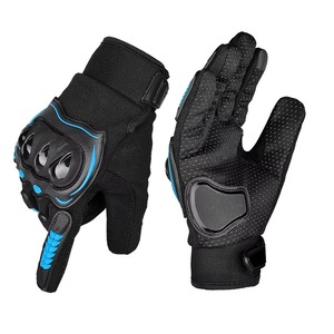 Gants de moto sportifs mi-poignet noirs en polyester respirant et PU pour le cyclisme printemps-été – Vente chaude – Ajustement parfait pour la moto - Product Image 1